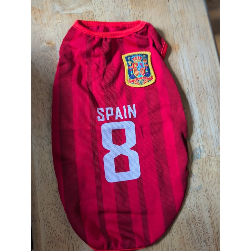 PETS FIFA World Cup Spain National Team Soccer Football Jersey Dogs & Puppy XS